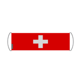 Banner de desplazamiento Bandera y escudo de armas de Suiza 