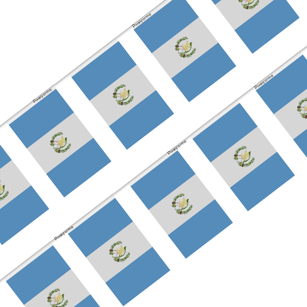 Guatemala Flag Garland in several sizes