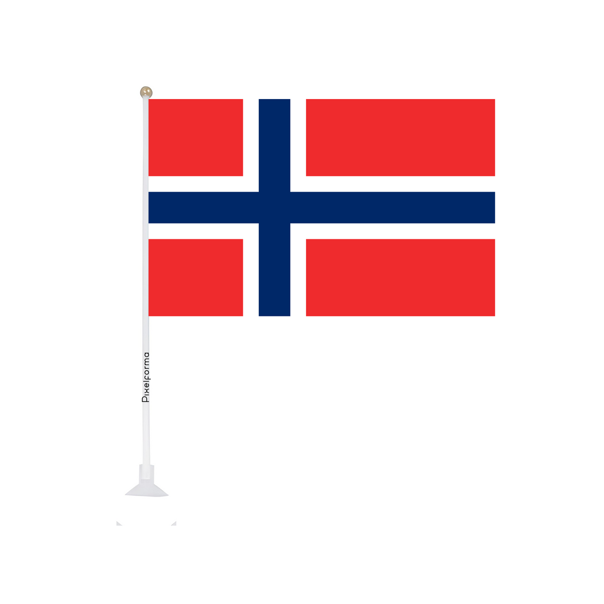 Mini drapeau ventouse Drapeau du Svalbard et de Jan Mayen