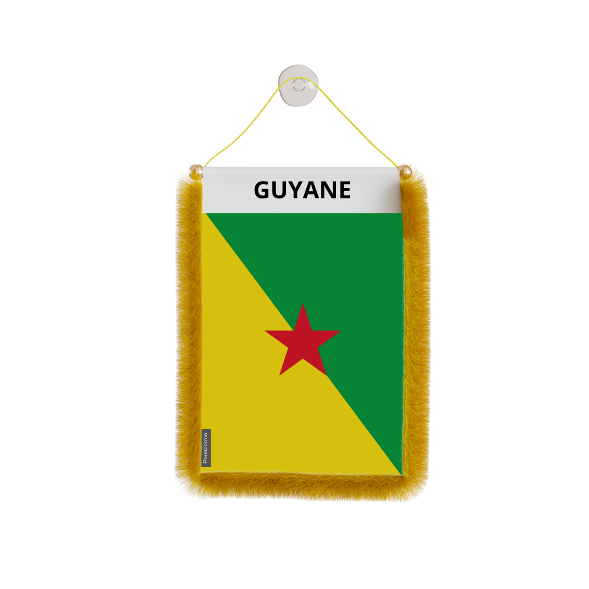 Car Flag Guyana Pennant