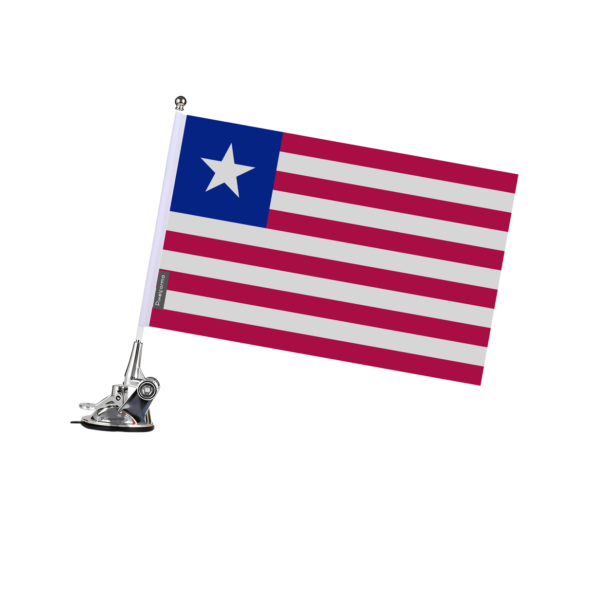 Poste de ventosa con bandera de Liberia