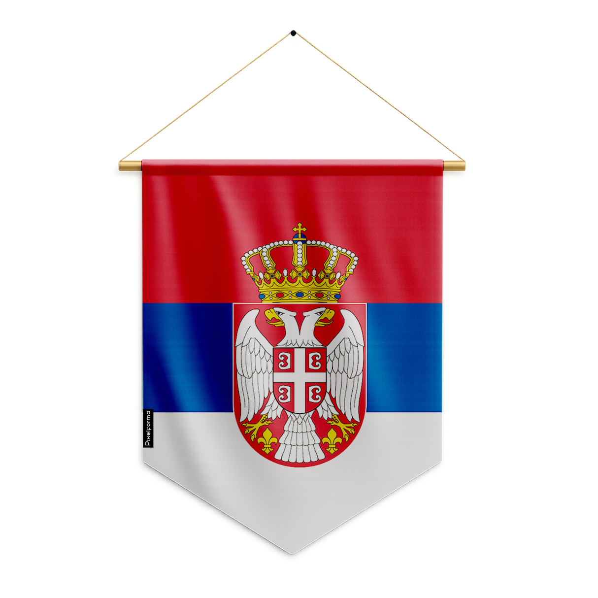 Serbia flag pennant to hang in polyester