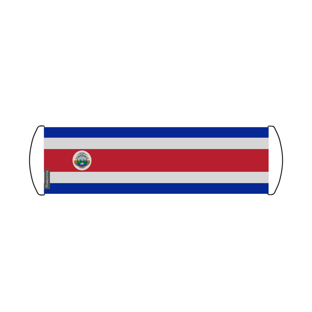 Costa Rica Flag Scroll Banner 