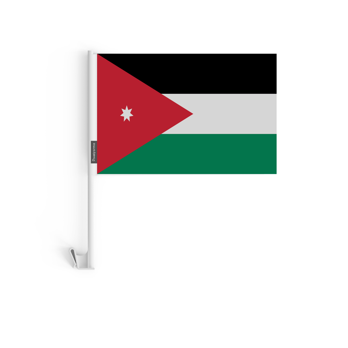 Drapeau voiture de la Jordanie en polyester