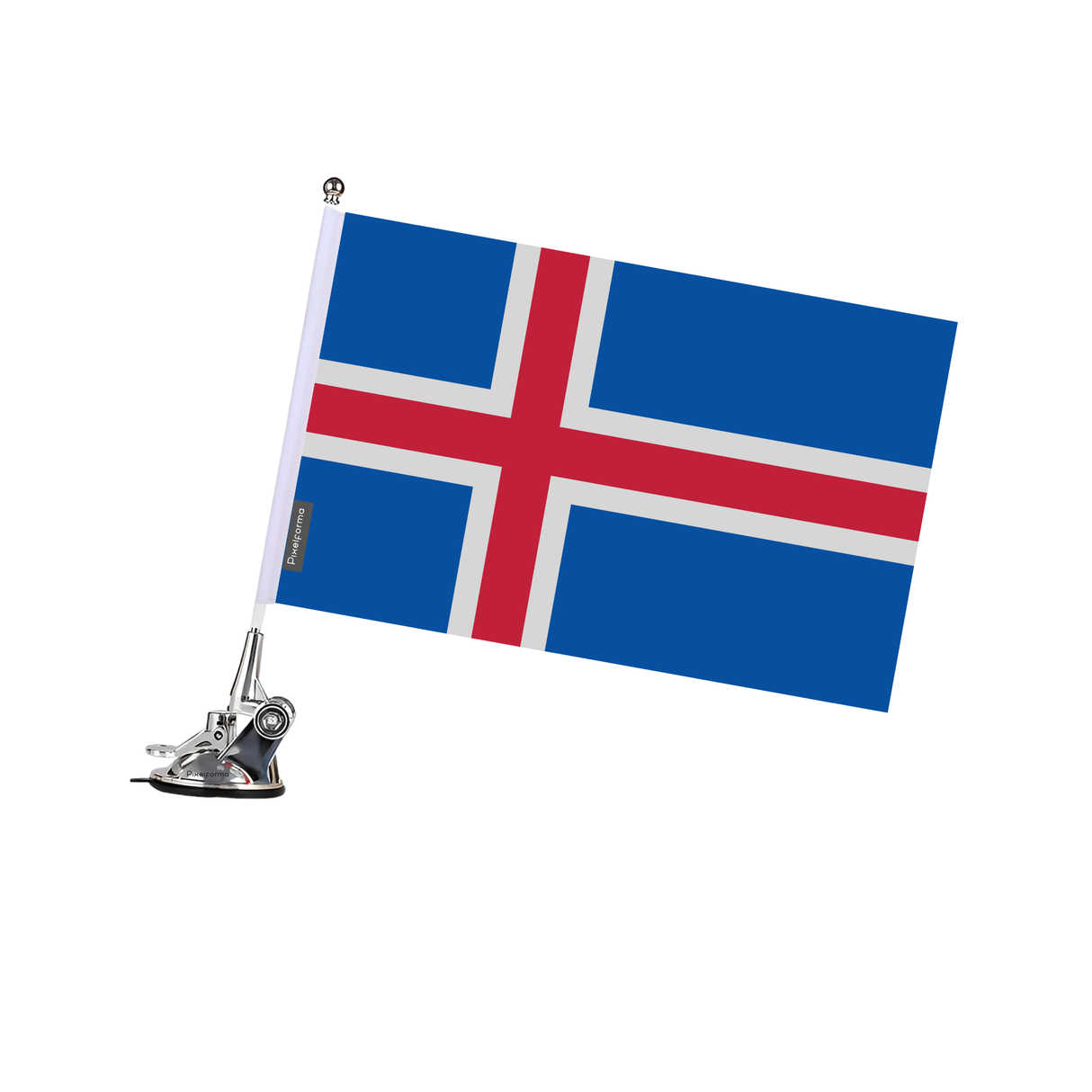 Iceland Flag Suction Cup Pole