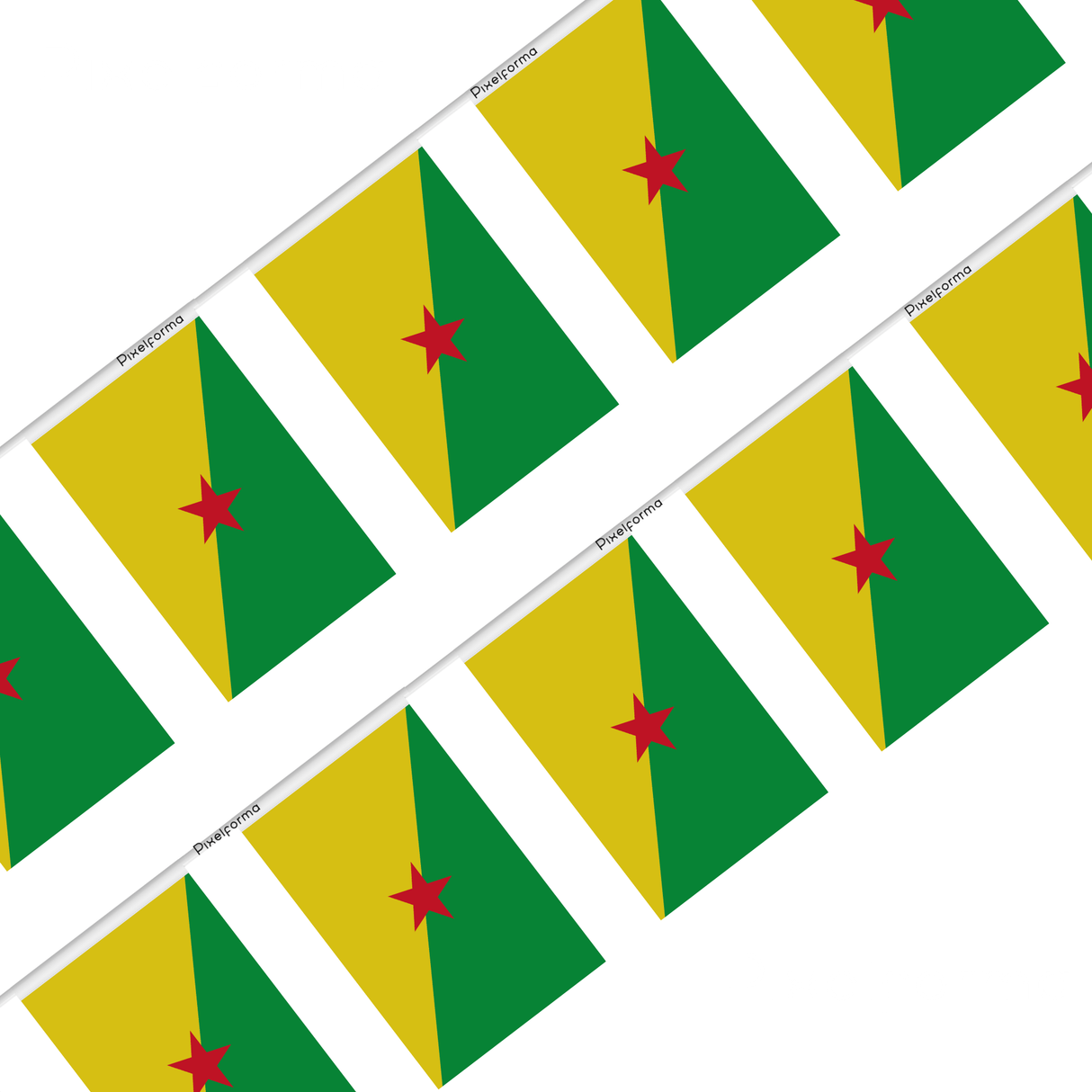 Guyana Flag Garland in several sizes