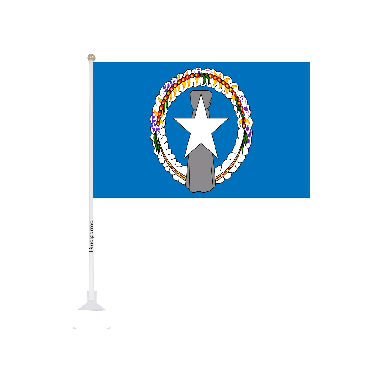 Mini flag suction cup Flag of the Northern Mariana Islands