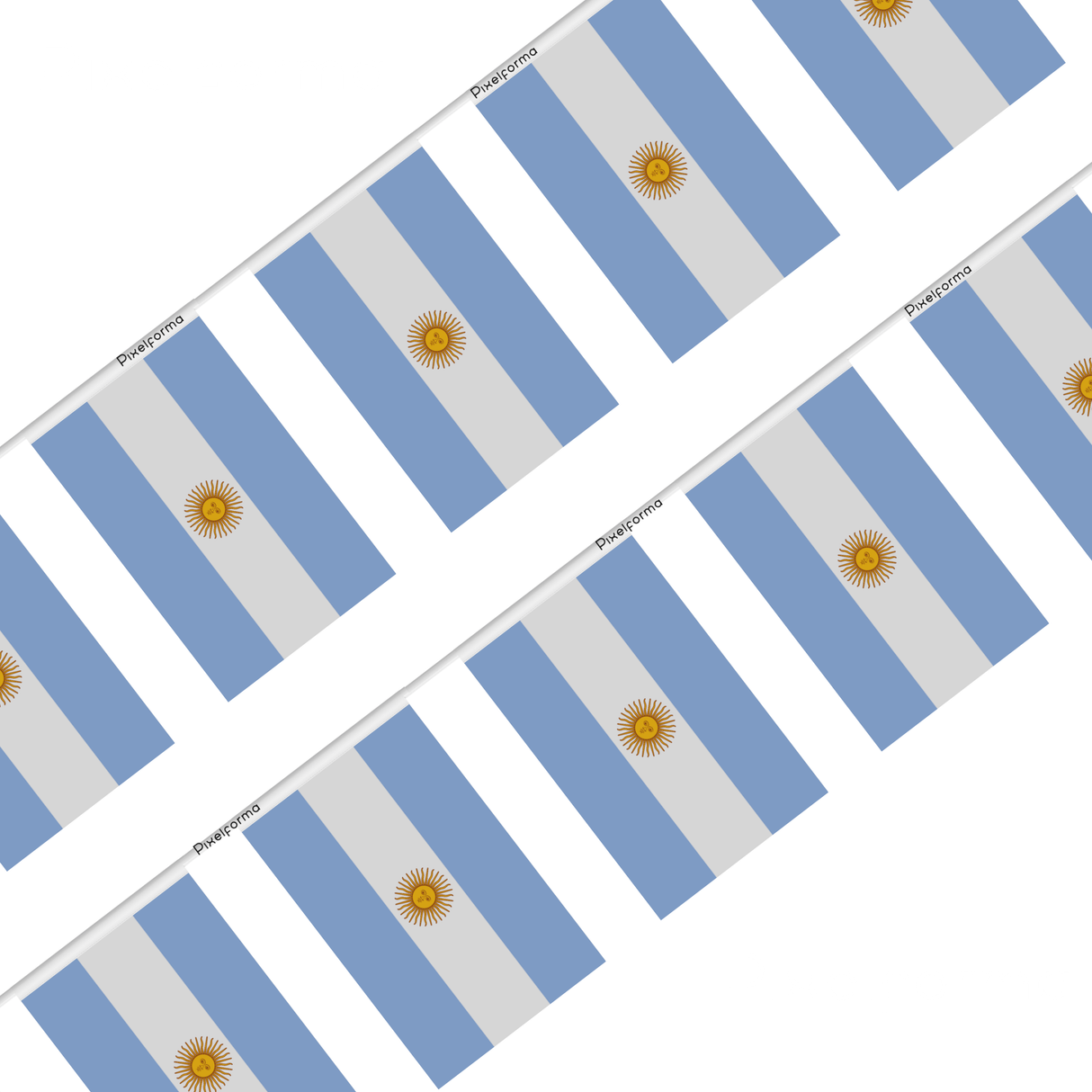 Argentina Flag Garland in several sizes