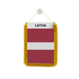 Latvia Flag Car Pennant