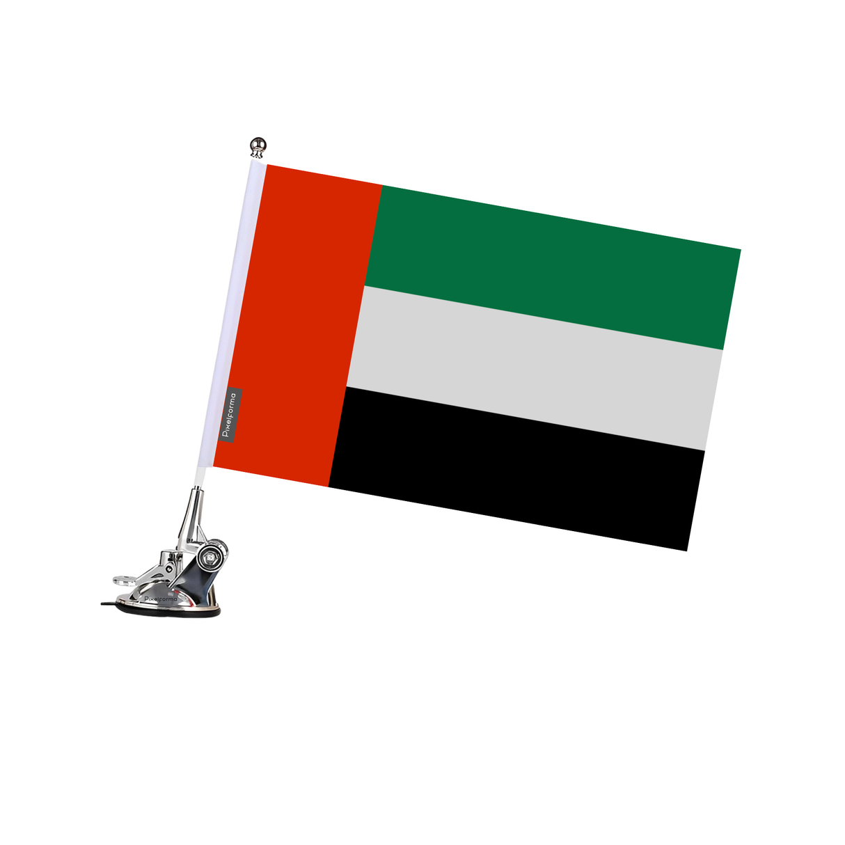 Poste de ventosa con bandera de Emiratos Árabes Unidos