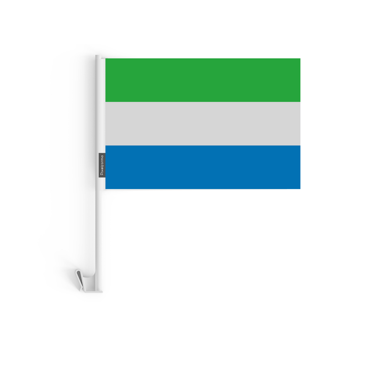 Drapeau voiture de Sierra Leone en polyester