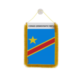 Car Pennant Flag Congo Democratic Republic