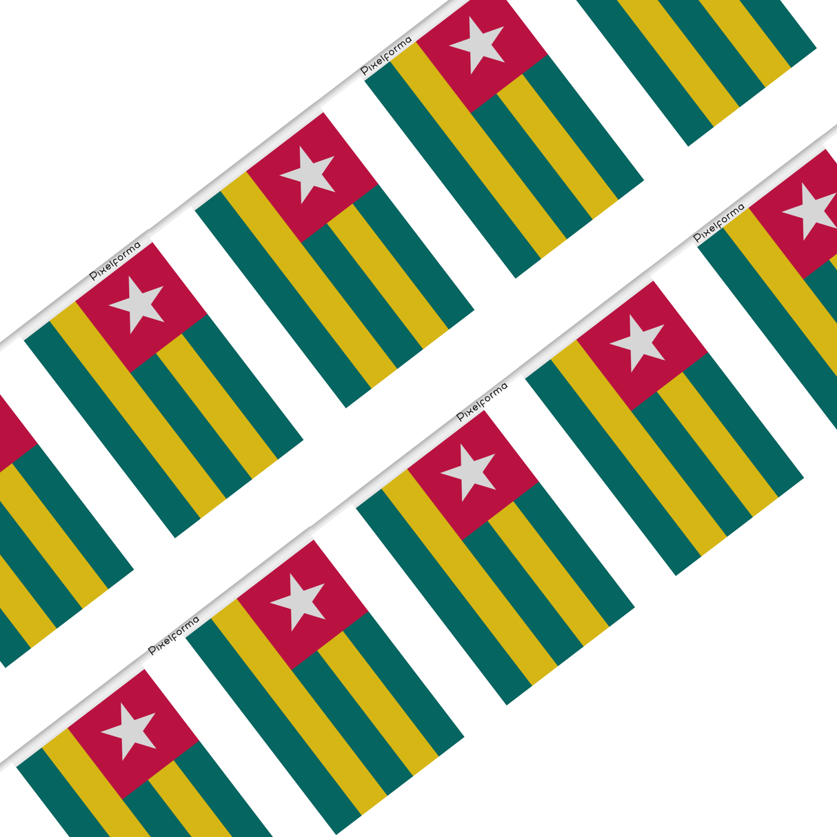 Togo Flag Garland in several sizes