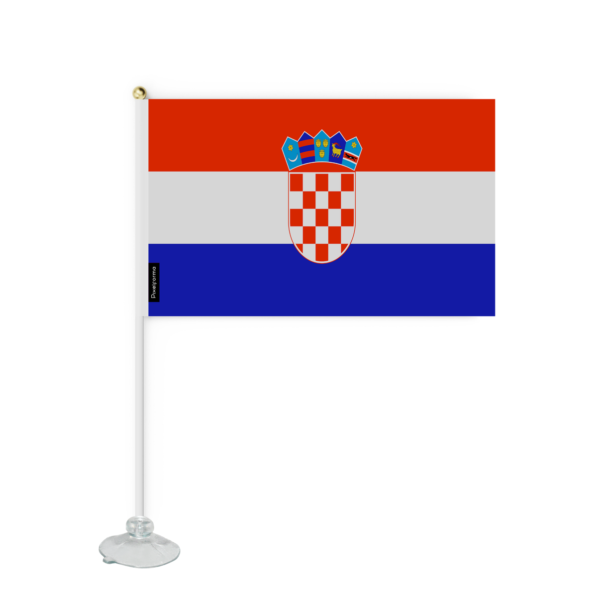 Mini Drapeau Ventouse Croatie en Polyester