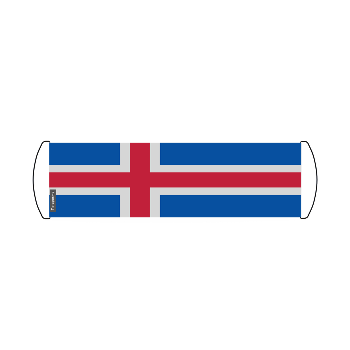 Iceland Flag Scroll Banner 