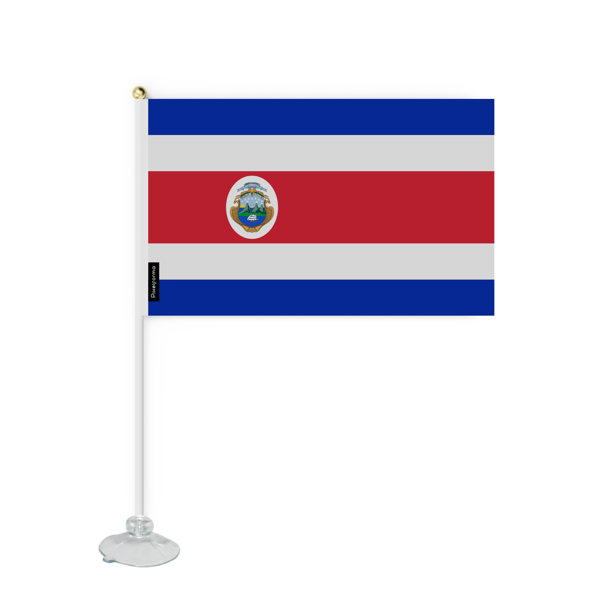 Mini Drapeau Ventouse Costa Rica en Polyester