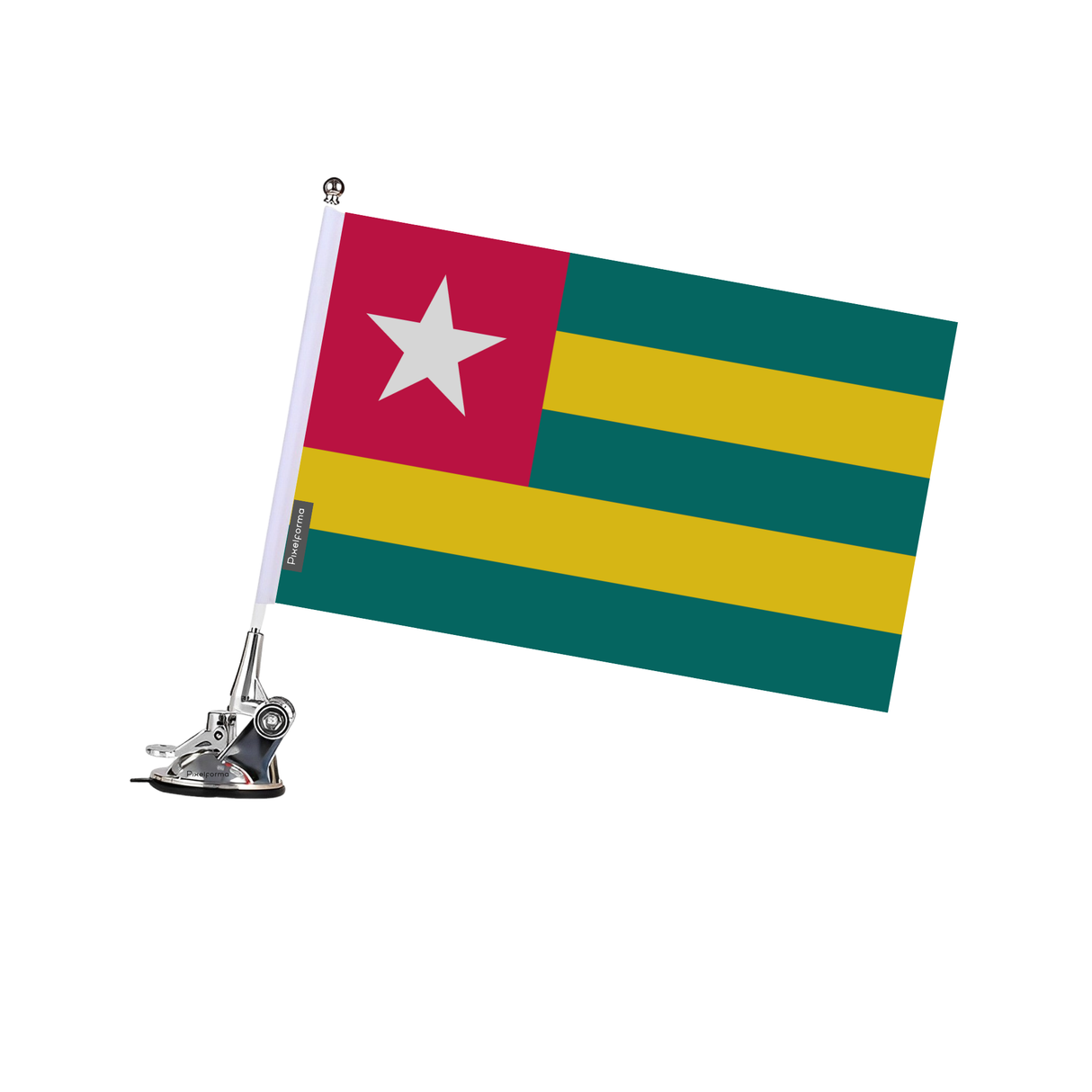 Poste de ventosa con bandera de Togo