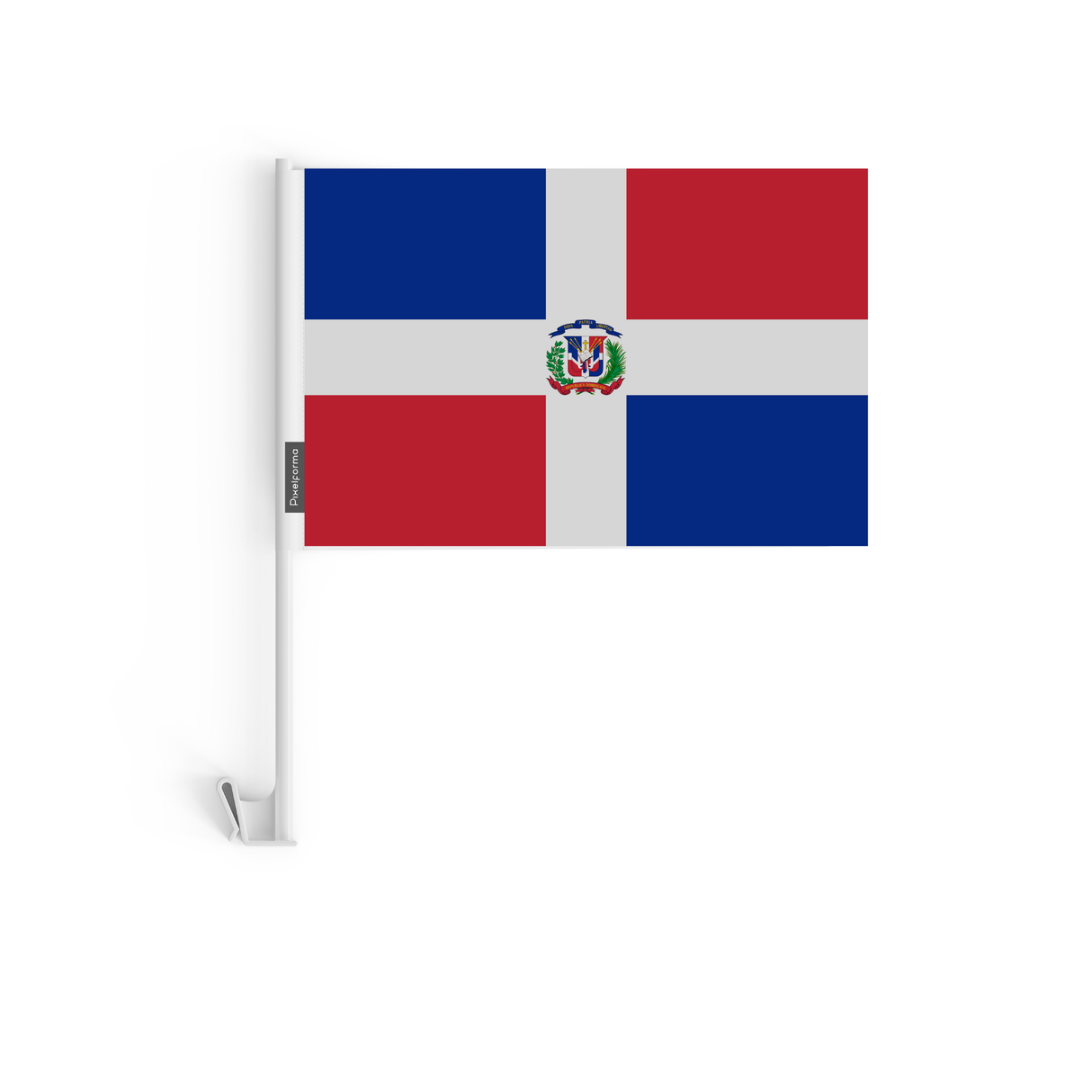 Drapeau voiture de la République dominicaine en polyester