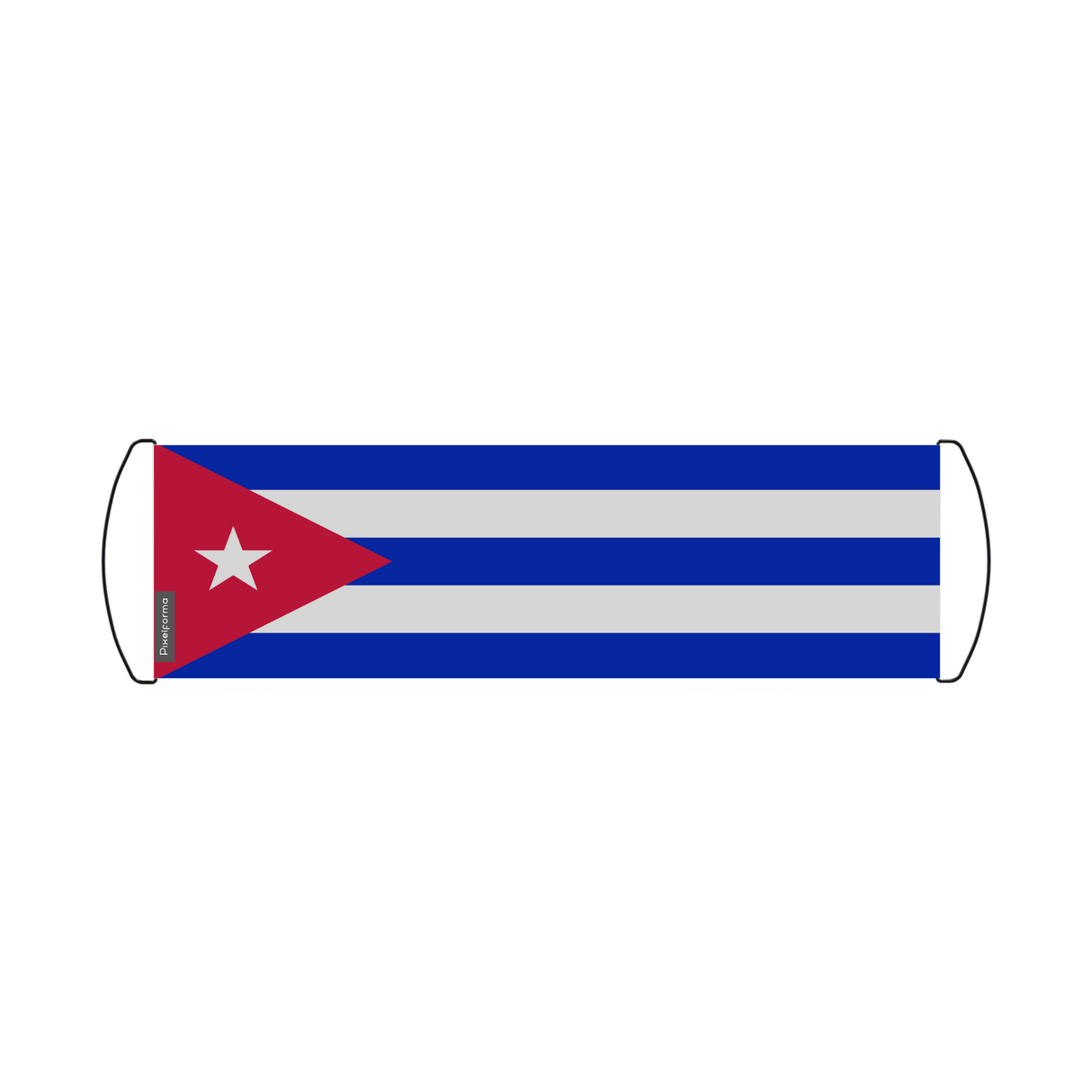 Cuba Flag Scroll Banner 