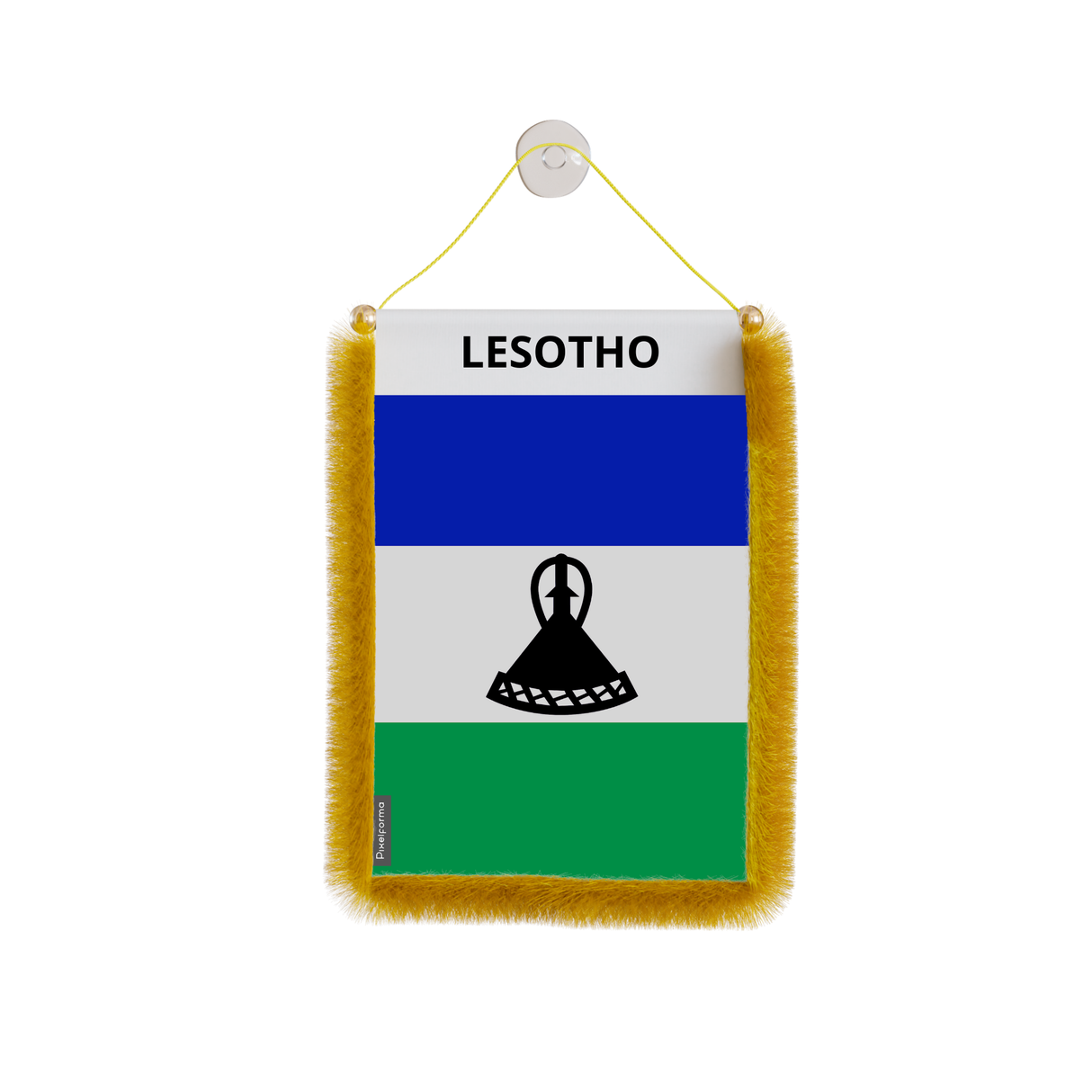 Lesotho Flag Car Pennant