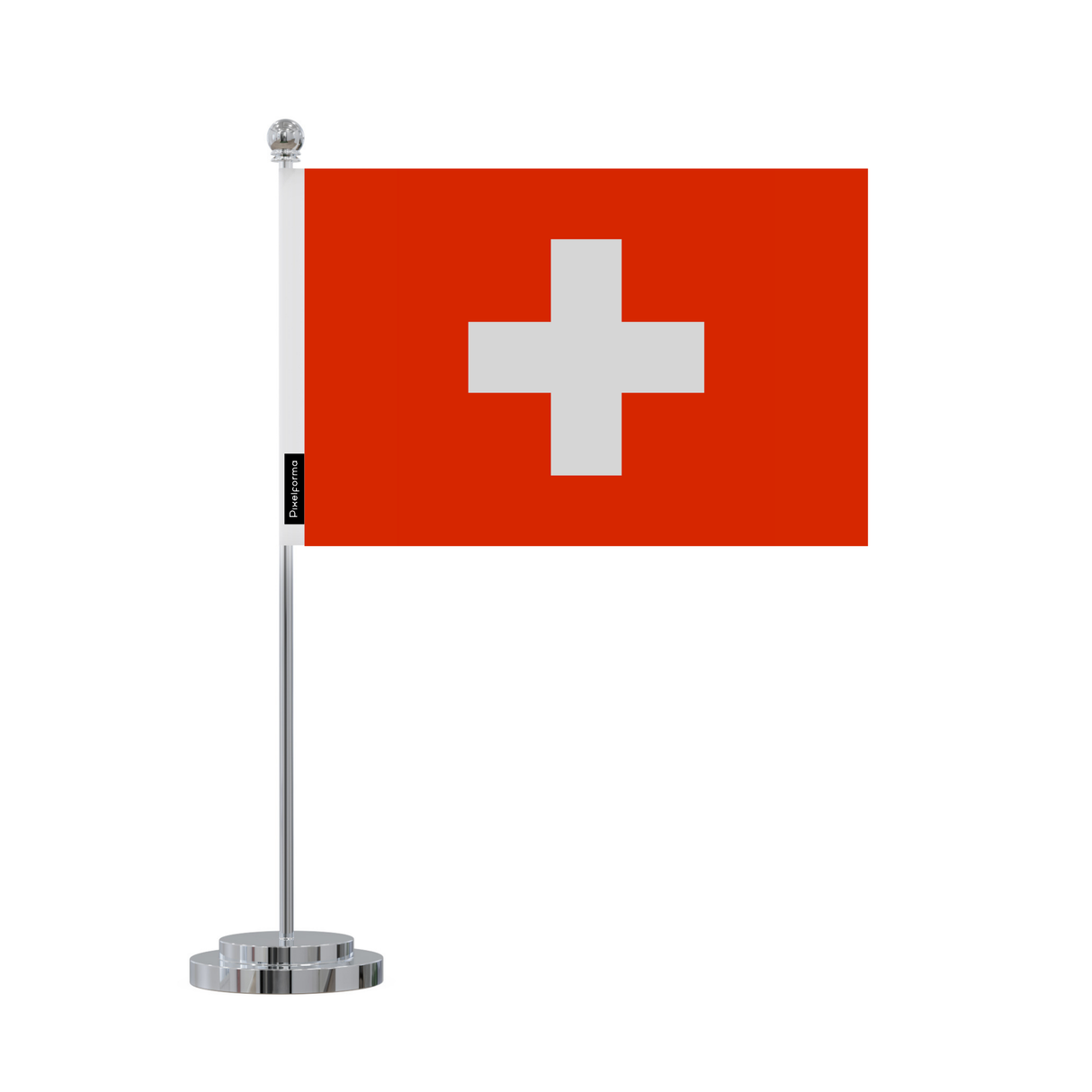 Drapeau bureau et armoiries de la Suisse