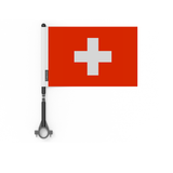 Bicycle flag and coat of arms of Switzerland in polyester