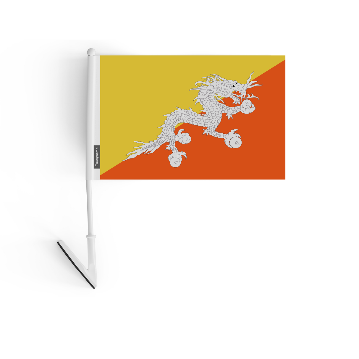 Bhutan sticker flag 