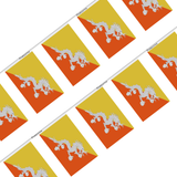 Bhutan Flag Garland in several sizes