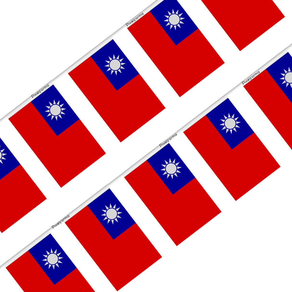 Taiwan Polyester Flag Garland