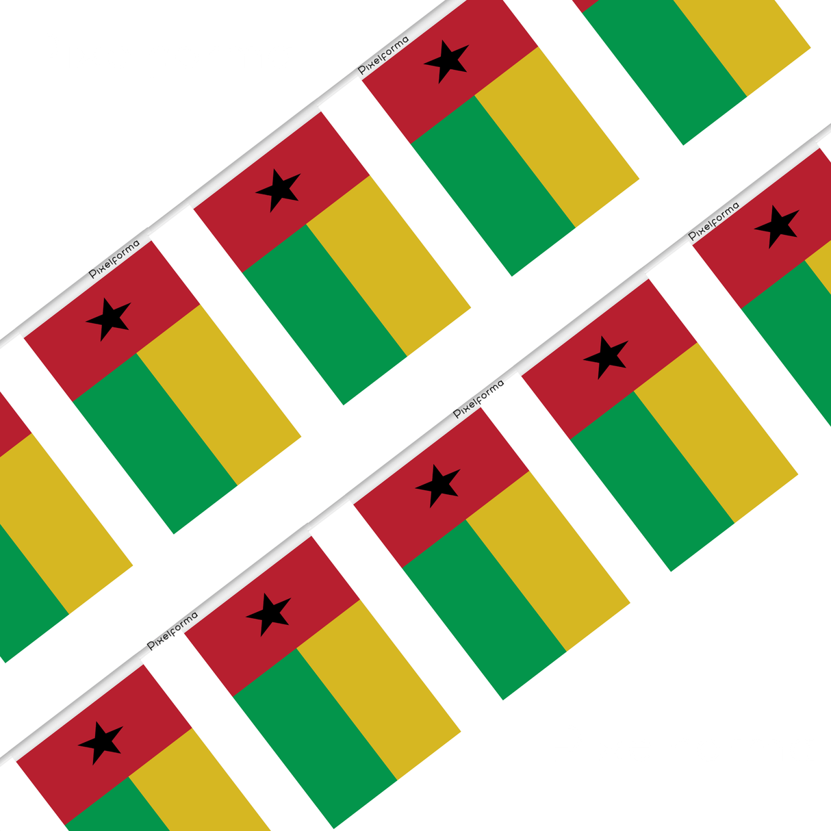 Guinea-Bissau Flag Garland in several sizes