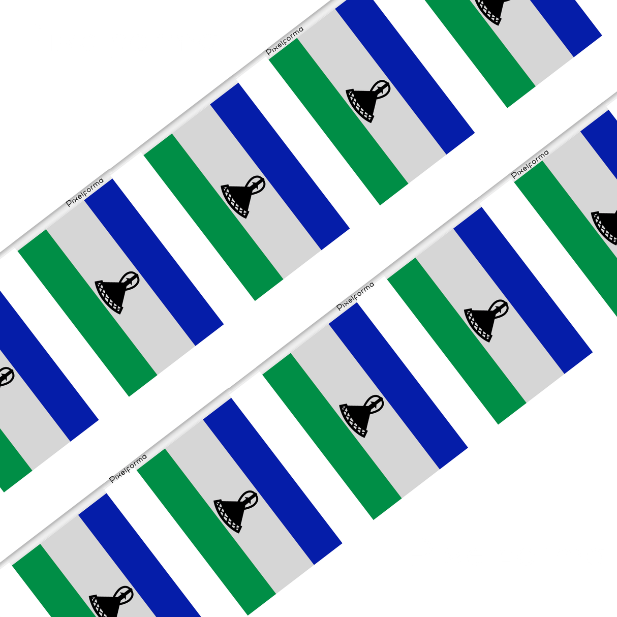 Lesotho Flag Garland in several sizes