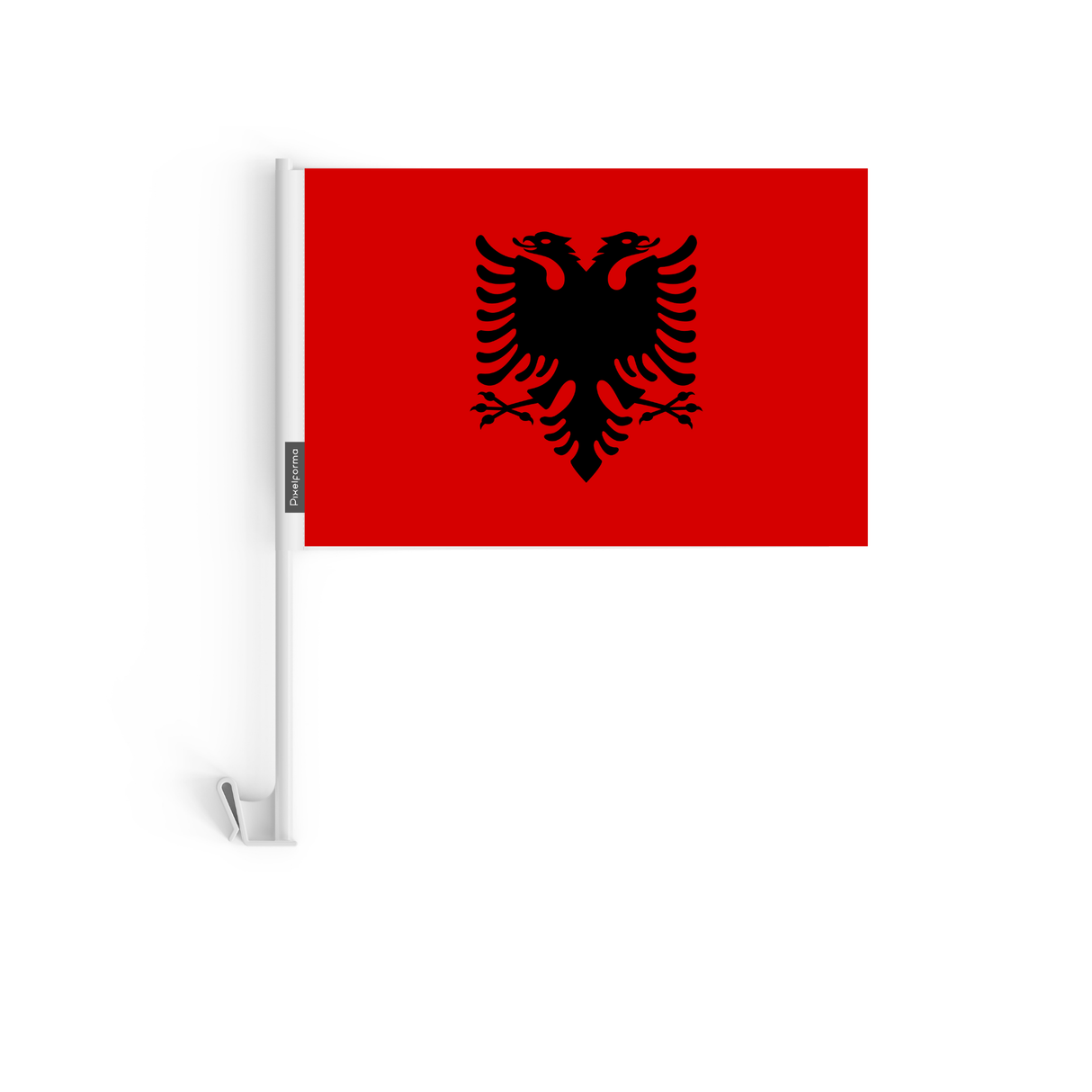 Drapeau voiture de l'Albanie en polyester