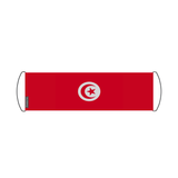 Tunisia flag scroll banner 