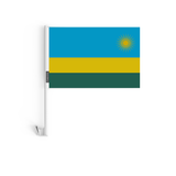 Drapeau voiture du Rwanda en polyester