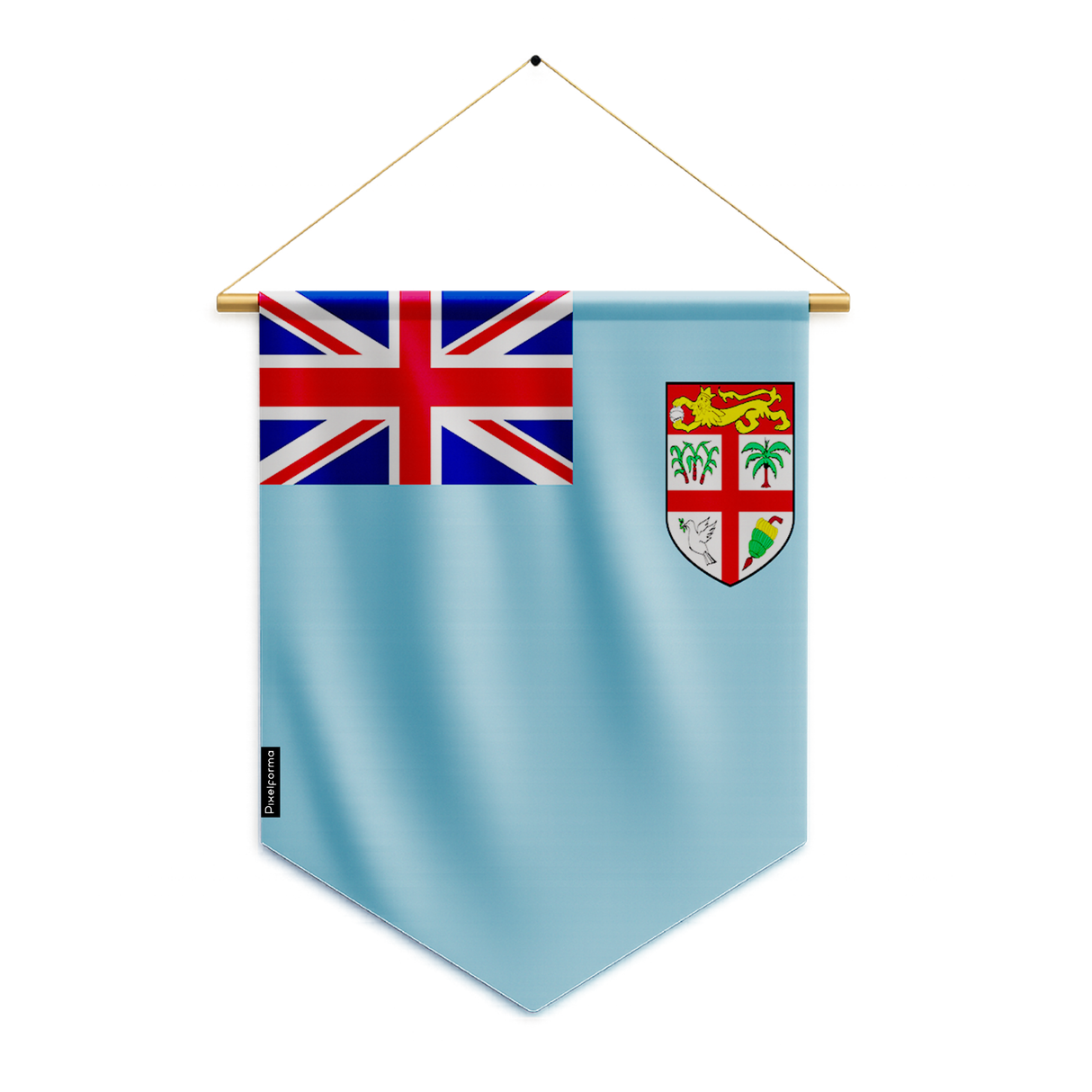 Fiji flag pennant to hang in polyester
