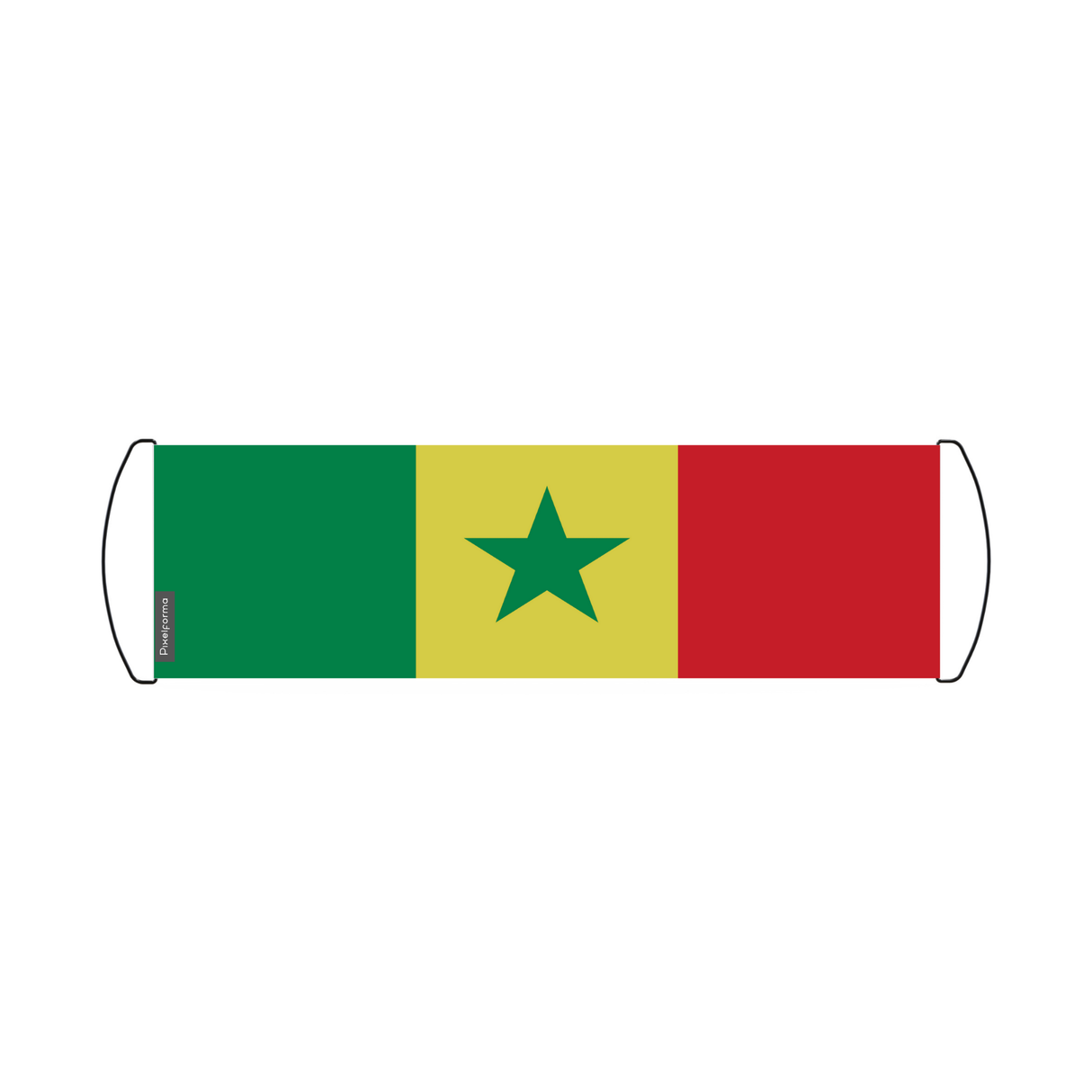 Bandera de desplazamiento de la bandera de Senegal 