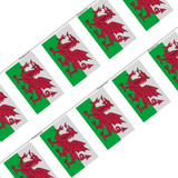 Wales Flag Garland in Multiple Sizes