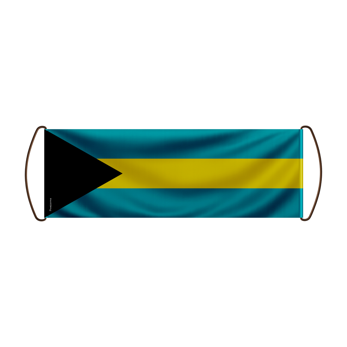 Bahamas Flag Scroll Banner 