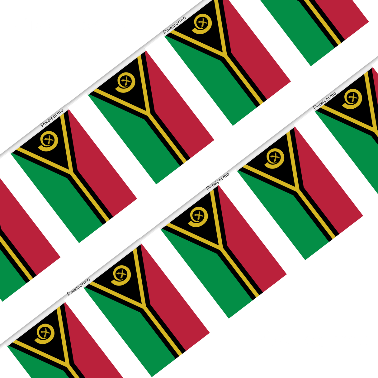 Vanuatu Flag Garland in several sizes