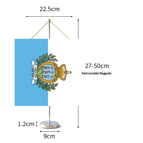 Fanion Table Drapeau Saint-Marin en Polyester