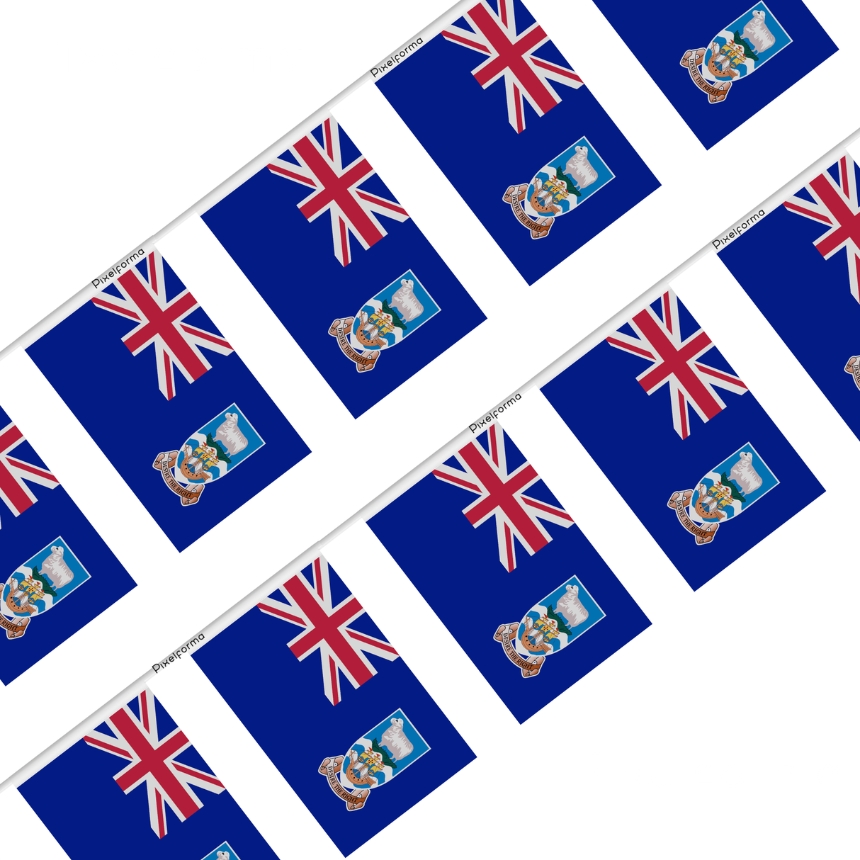 Falkland Islands Flag Garland in several sizes