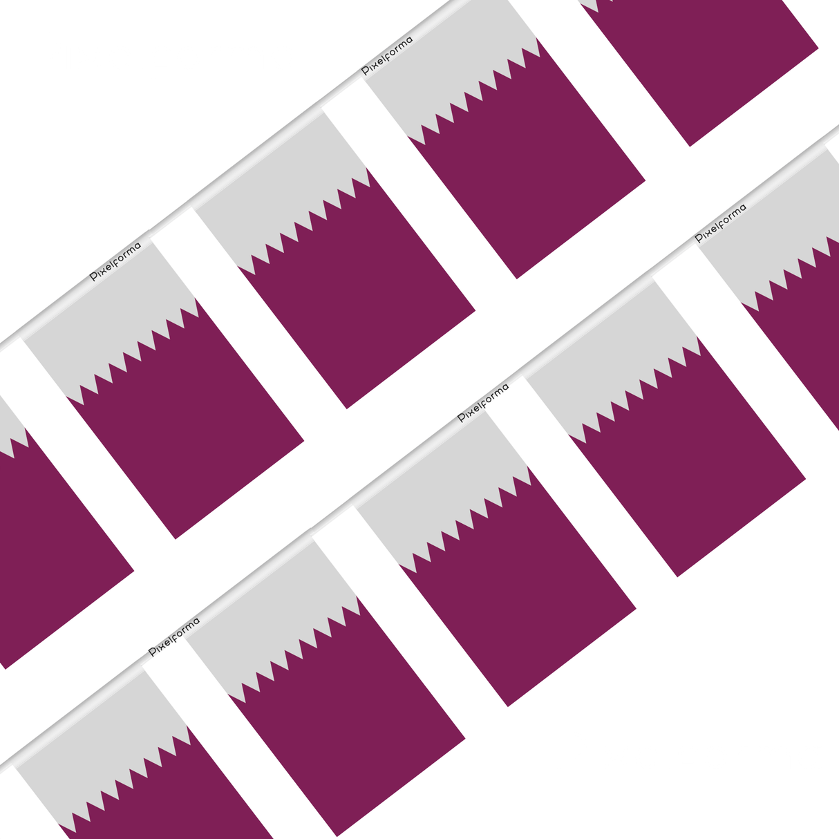 Qatar Flag Garland in several sizes