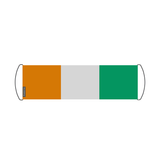 Ivory Coast Flag Scroll Banner 