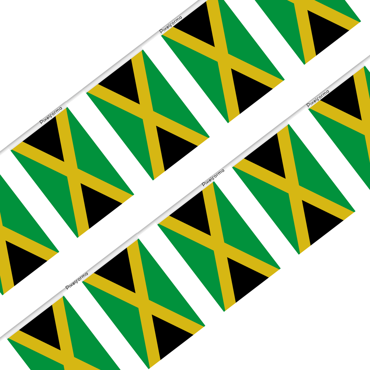 Jamaica Flag Garland in Multiple Sizes