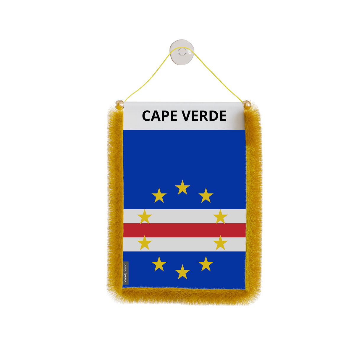 Banderín de coche con bandera de Cabo Verde