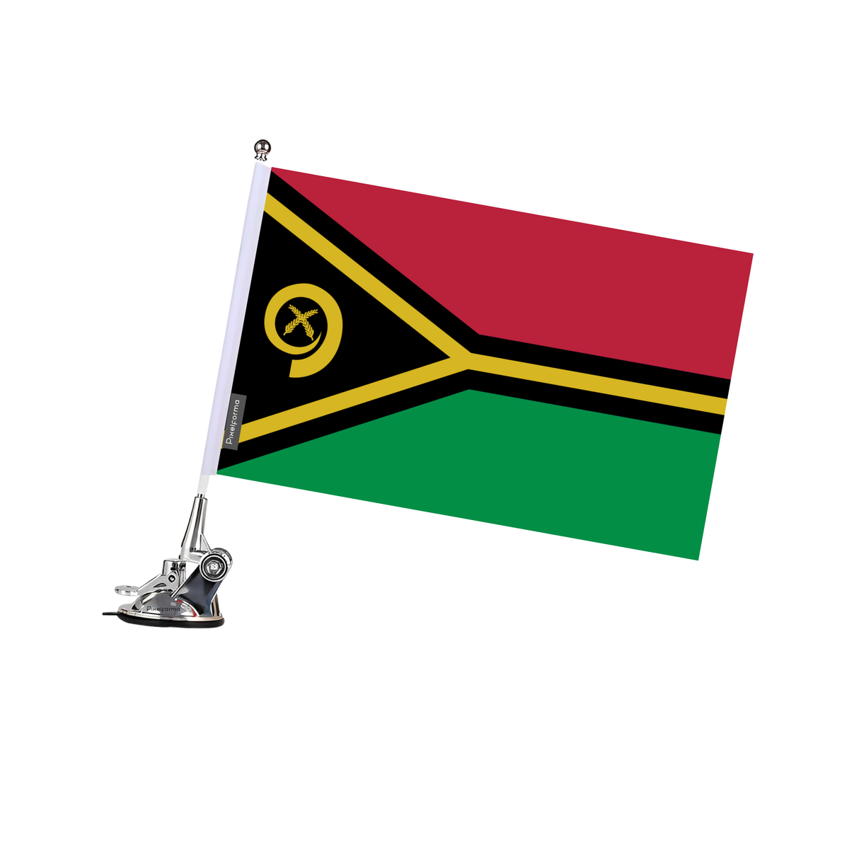 Mât à Ventouse Drapeau Vanuatu en Polyester