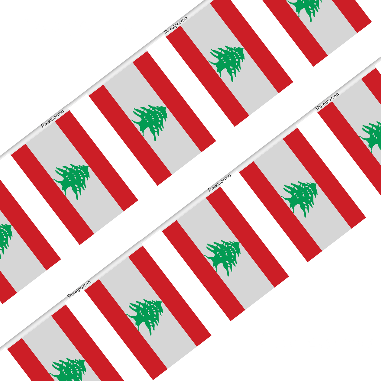 Lebanon Flag Garland in several sizes