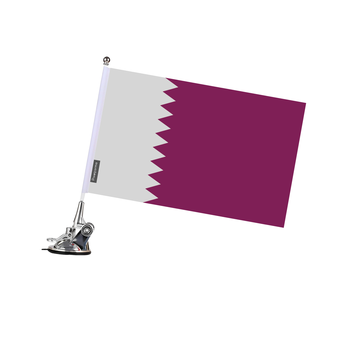 Mât à Ventouse Drapeau Qatar en Polyester