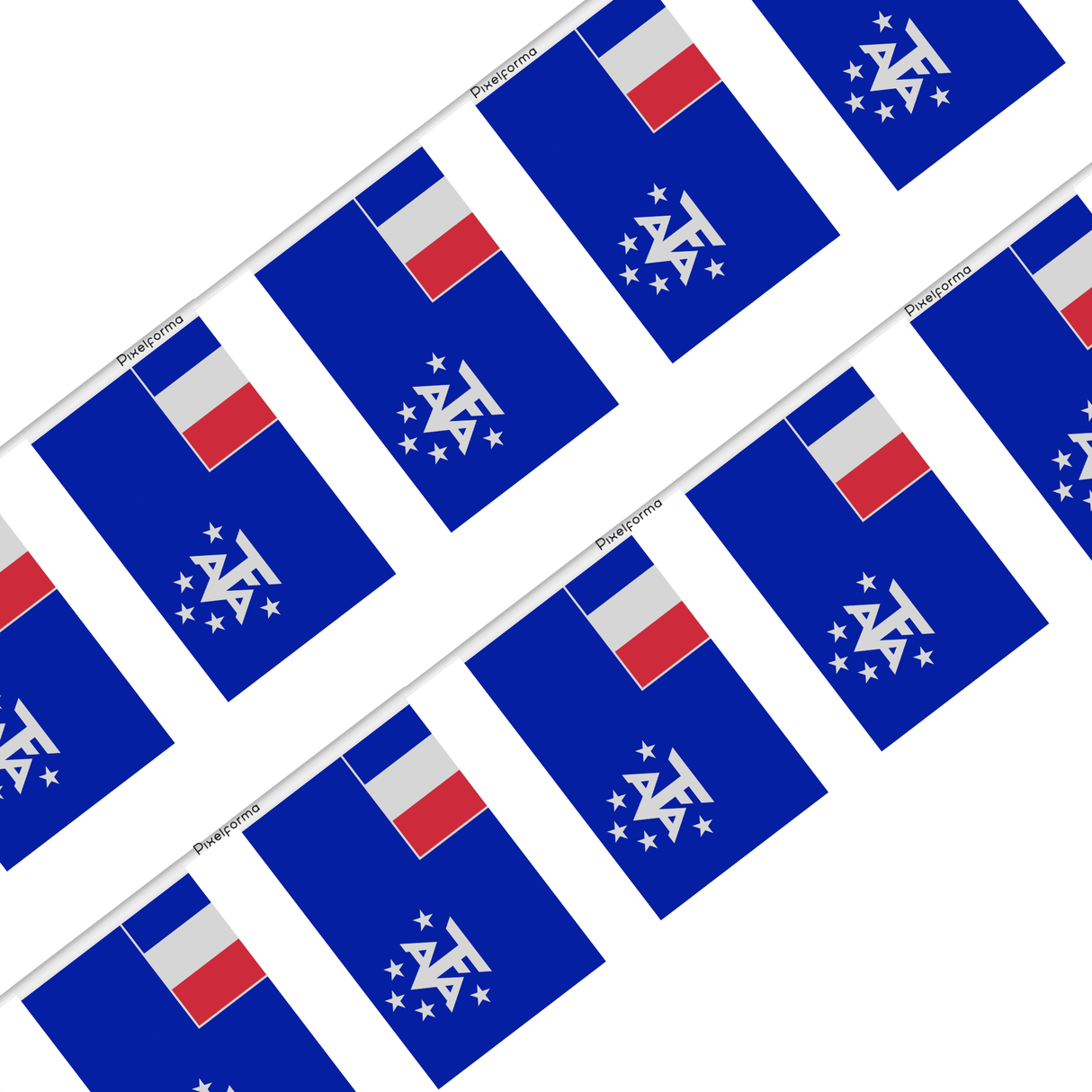 Guirnalda Bandera Antártica Francesa en Poliéster