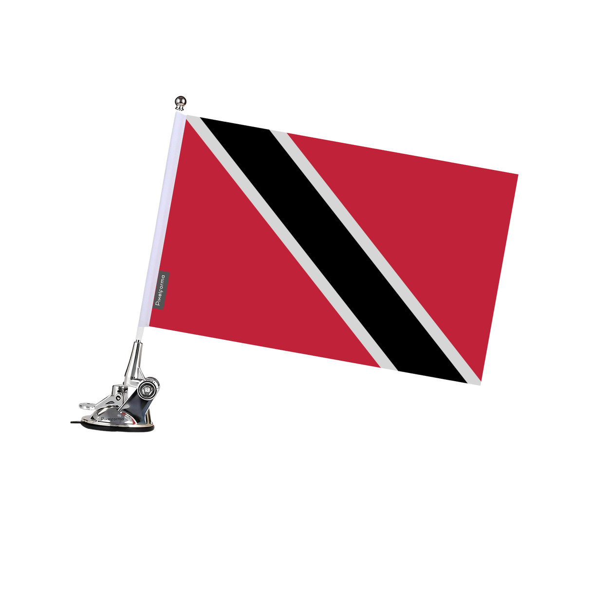 Mât à Ventouse Drapeau Trinité-et-Tobago en Polyester